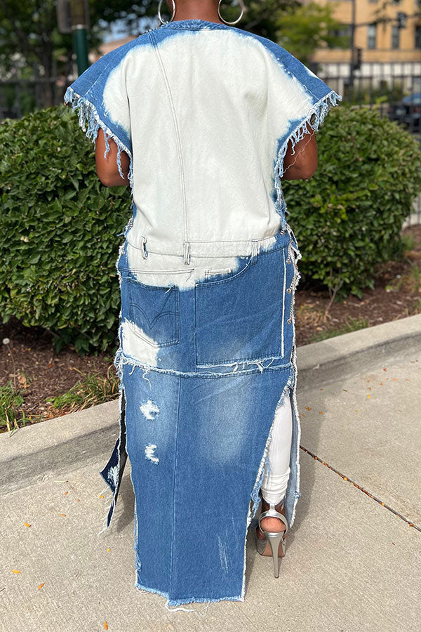 Goosudu Gradient Modern Tassel Coat