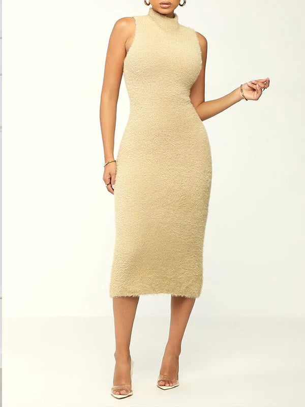 Goosudu Fuzzy Cardigan & Dress Set