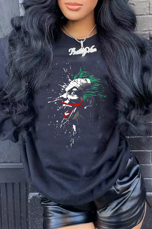 Goosudu Casual Print Patchwork O Neck T-Shirts