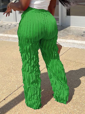 Goosudu Solid Frilled Pants