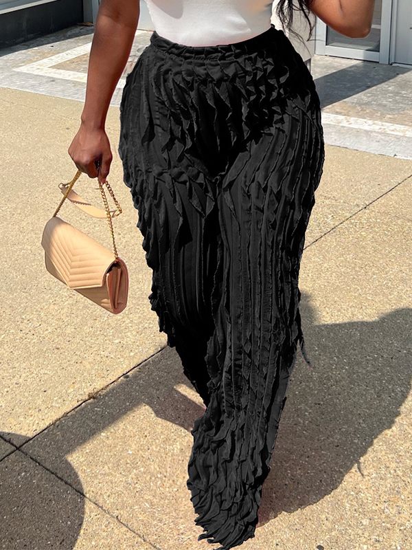 Goosudu Solid Frilled Pants