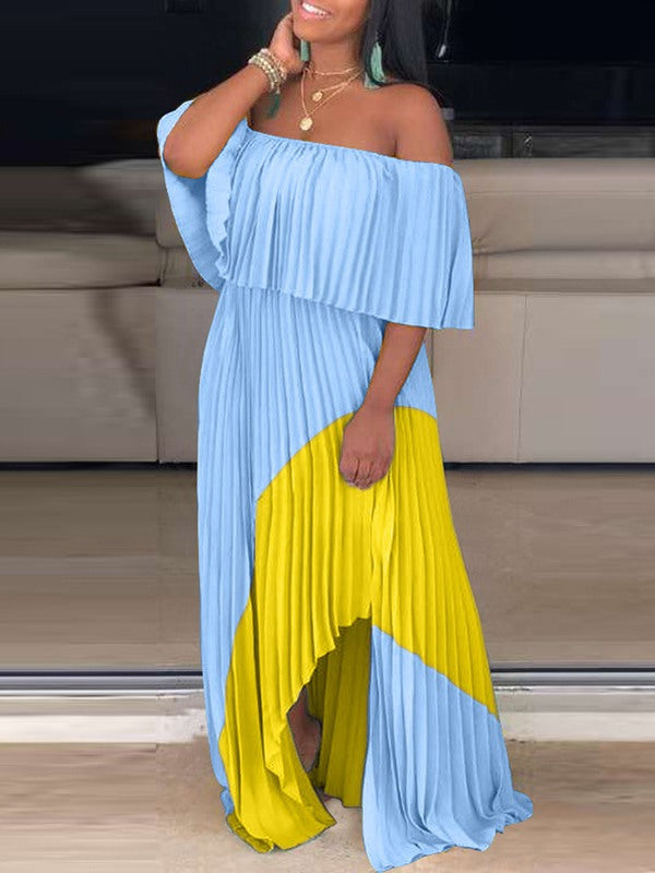 Goosudu Flounce Pleated Dress