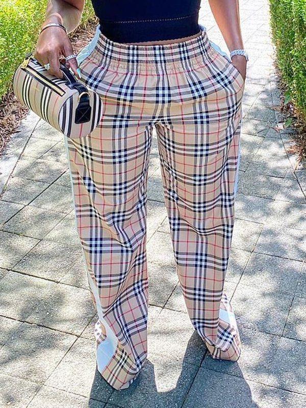 Goosudu Plaid Combo Pants