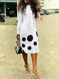 Goosudu Dot Print Shirt Dress