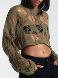 Goosudu Cutout Cropped Sweater