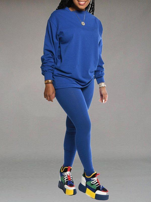 Goosudu Solid Sweatshirt & Jogging Set