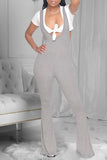Goosudu Solid Color Casual Suspender Jumpsuit
