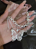 Goosudu Chain Tassel Butterfly Necklace