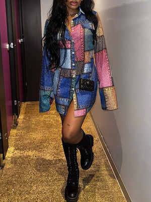 Goosudu Printed Shirt Dress