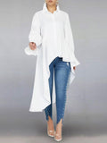 Goosudu Bell-cuff High-Low Shirt