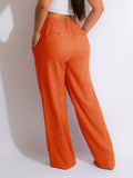 Goosudu Solid Straight-Leg Pants