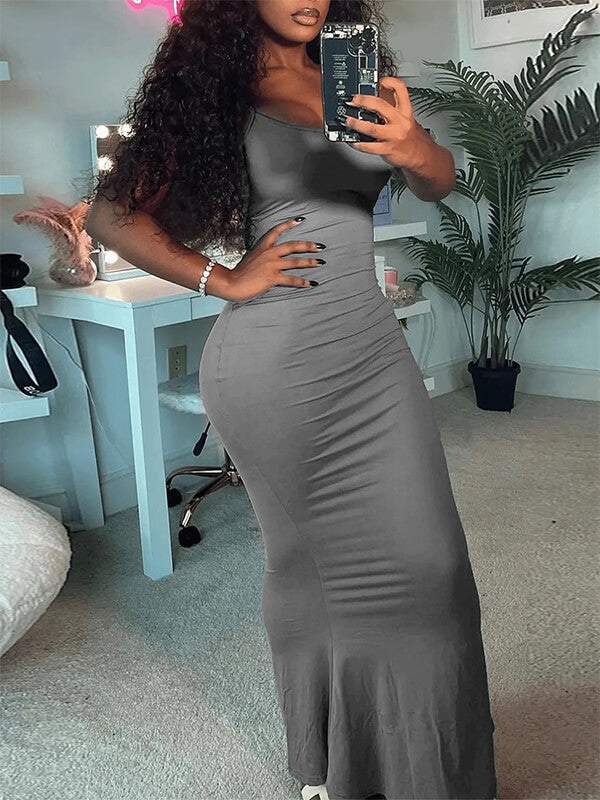 Goosudu Solid Cami Maxi Dress