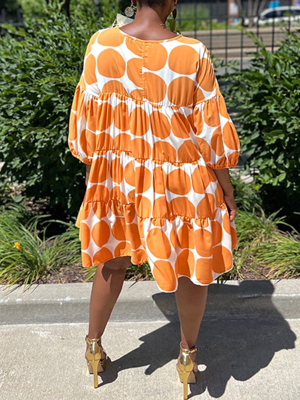 Goosudu Dot Ruffle Dress