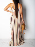 Goosudu Stripe V-Neck Cami Dress