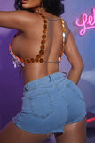 Goosudu Acrylic Mirror Design Unique See-Through Camisole