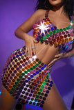 Goosudu Acrylic Mirror Design Unique See-Through Camisole