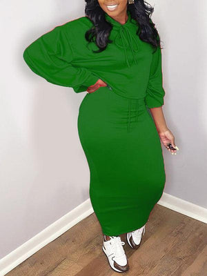 Goosudu Pullover Hoodie & Skirt Set