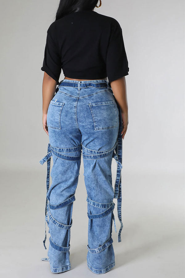 Goosudu Letter Print Stylish Tie Front T-Shirt