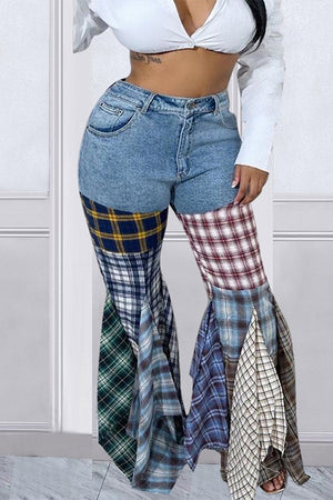 Goosudu Houndstooth Cool Ruffle Pants