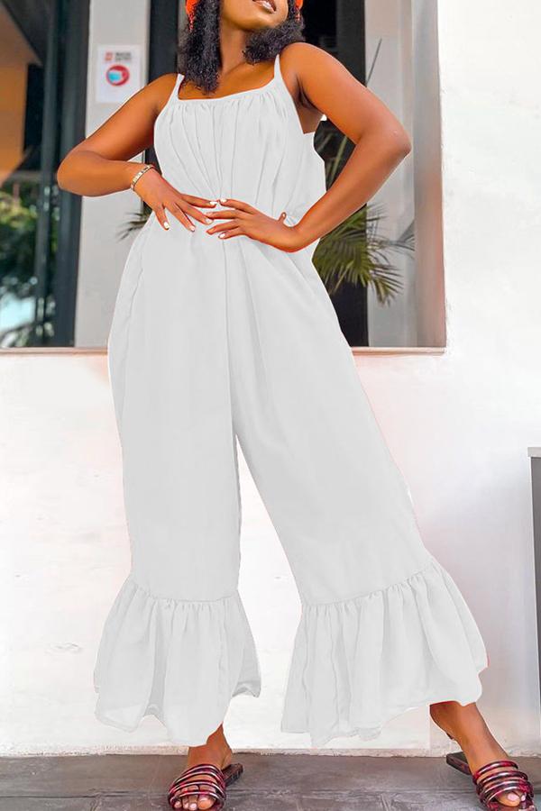 Goosudu Loose Sling Flared Wide-leg Jumpsuit