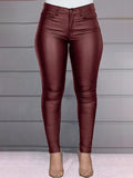 Goosudu Faux-Leather Skinny Pants