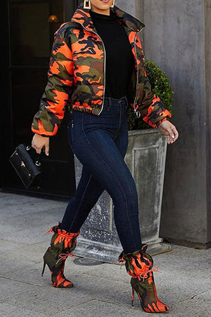 Goosudu Camouflage Boyish Zipper Jacket