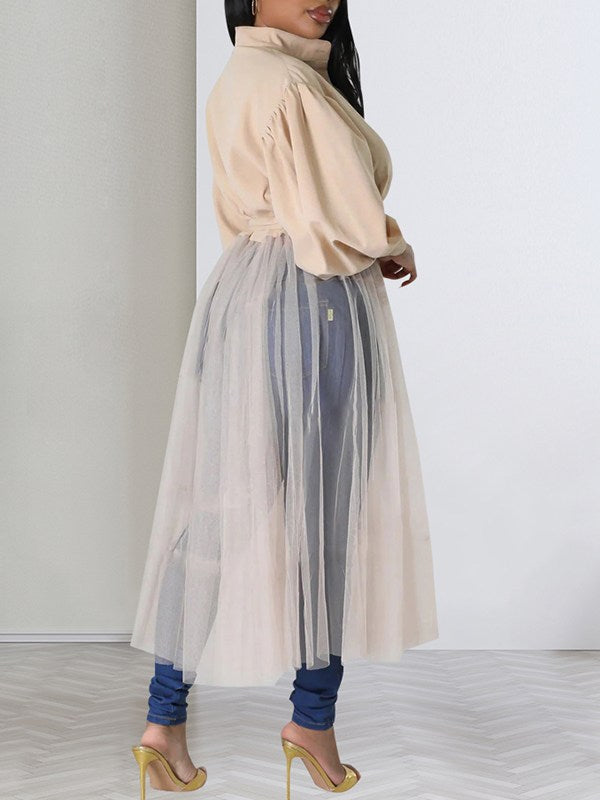 Goosudu Sheer Combo Tunic Shirt