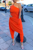 Goosudu One Shoulder Pocketed Harem Jumpsuit