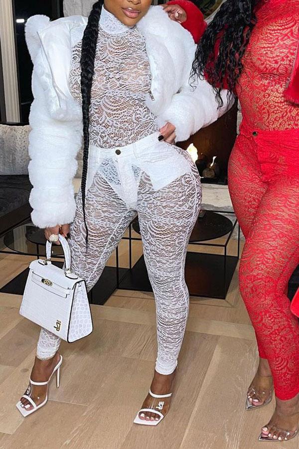 Goosudu Solid Color Faux Fur Luxe Hooded Coat