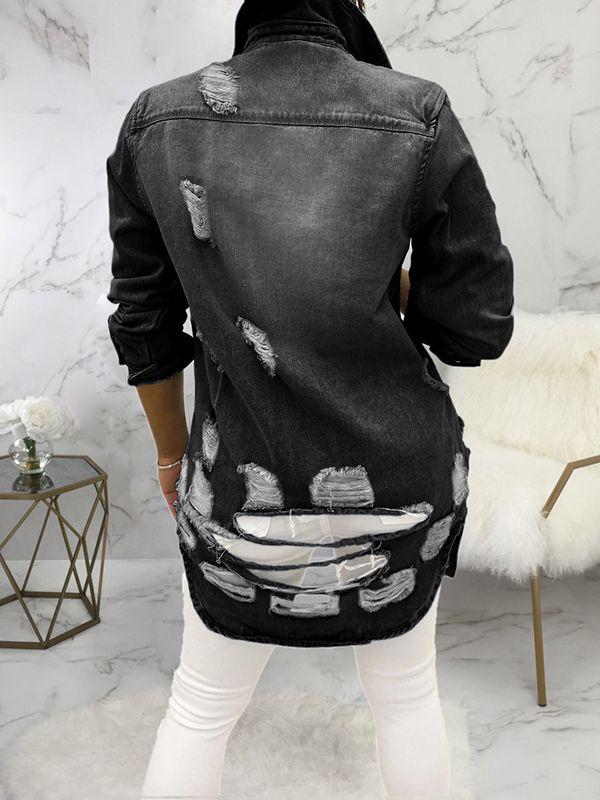 Goosudu Distressed Denim Jacket