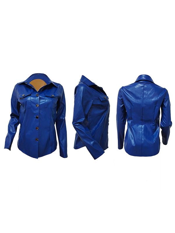 Goosudu Faux Leather Shirt