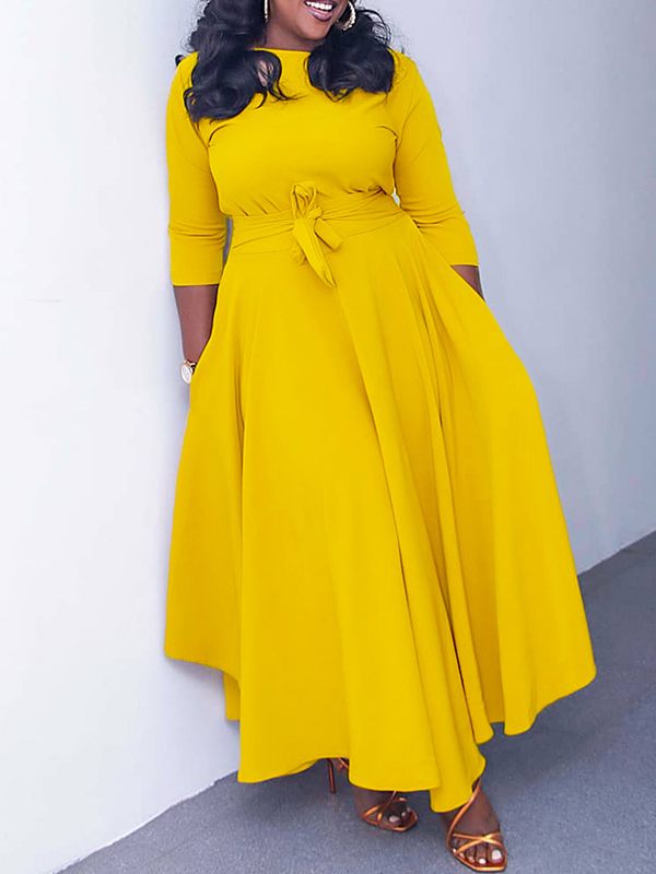 Goosudu Solid Tied-Front Dress