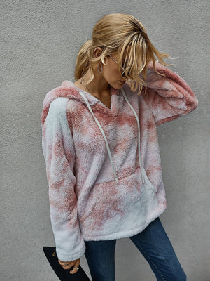 Goosudu Clearance Women's Fleece Sweatshirt Hoodie Tie Dye Hoodie