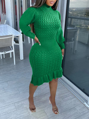 Goosudu Turtleneck Knit Dress (5 Colors)