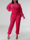 Goosudu Sequin Sweatshirt & Jogger Pants Set
