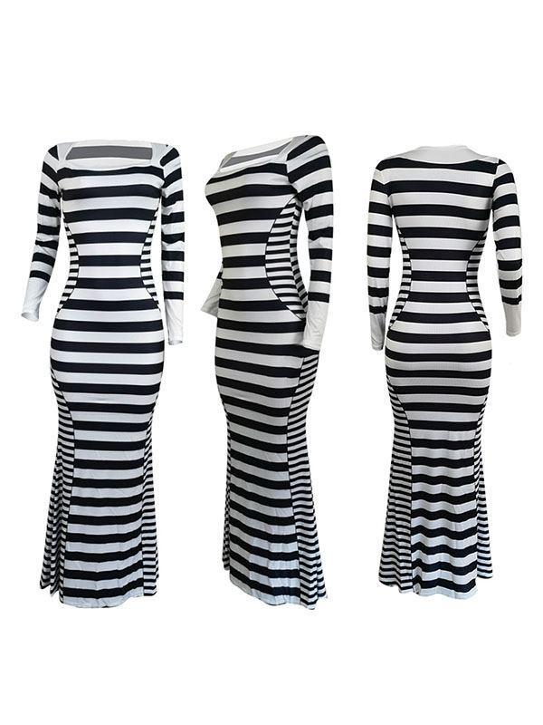 Goosudu Stripe Mermaid Dress