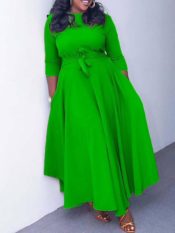 Goosudu Solid Tied-Front Dress