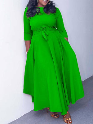 Goosudu Solid Tied-Front Dress