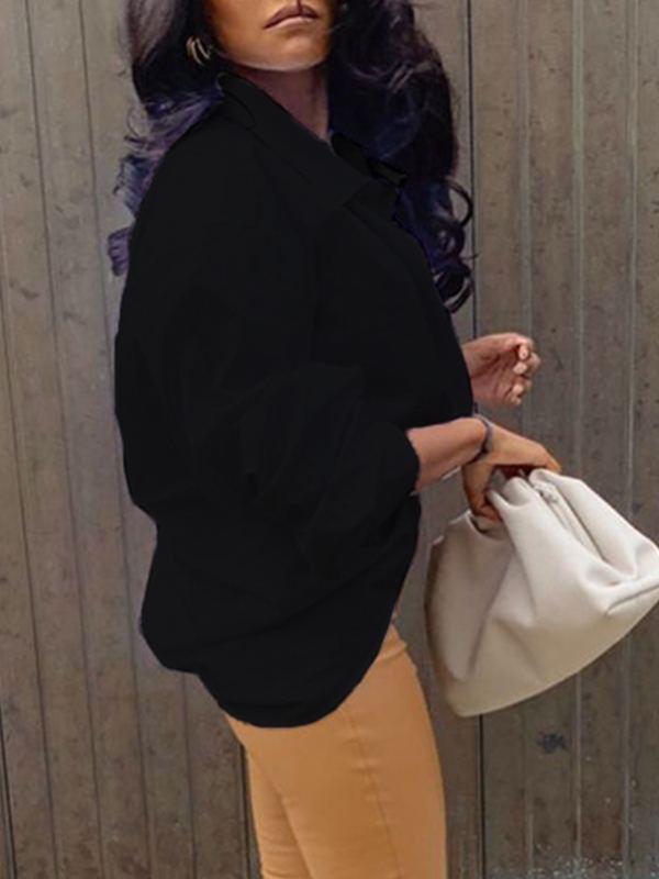 Goosudu Slogan Back Tunic Shirt