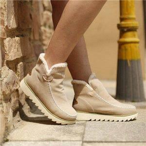 Goosudu Women Casual All-Match Warm Short Boots