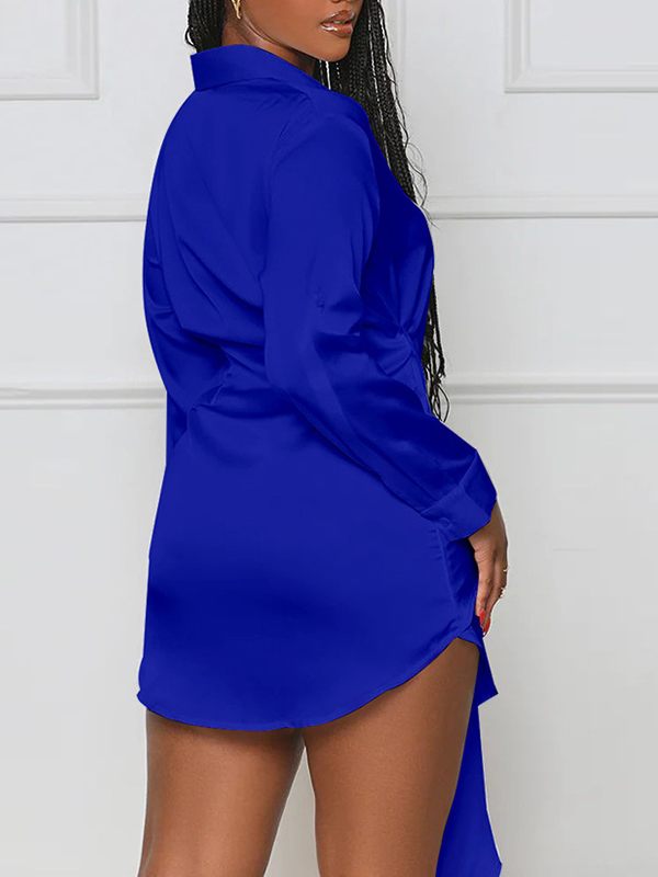 Goosudu Tied-Front Shirt Dress