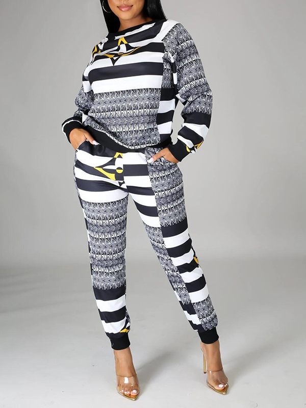 Goosudu Printed Sweatshirt & Pants Set