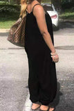Goosudu Casual Solid Patchwork Spaghetti Strap Loose Jumpsuits