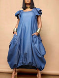 Goosudu Ruffle-Sleeve Parachute Dress