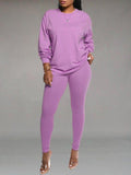 Goosudu Solid Sweatshirt & Jogging Set