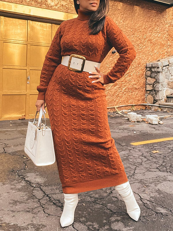 Goosudu Turtleneck Knit Dress