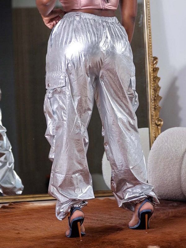 Goosudu Metallic Cargo Pants