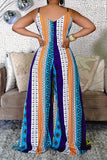Goosudu Romantic Print Sleeveless Sling Wide-Leg Jumpsuits