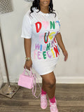 Goosudu Slogan Tee Dress