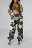 Goosudu Camouflage Casual Patchwork Multi Pocket Pants